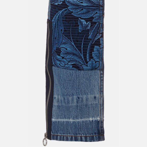 Marc By Marc Jacobs Blue Acanthus Patched School Boy Pant Jeans - Picture 6 of 7